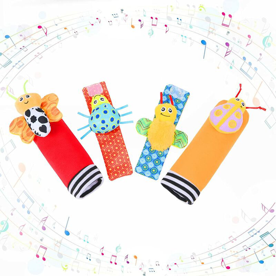 Perle Rare - Baby Wrist Rattle,Baby Wrist Rattle and Socks Rattle Strap Rattles and SocksFoot Finder Developmental Toys Gift for Toddlers Boys