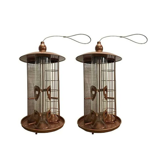 Delux 3 in 1 Seed, Nut and Fatball Bird Feeder (Set of 2)