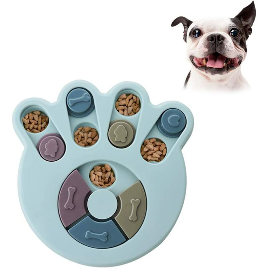 Dog Puzzle, Dog Food Dispenser Toy, Durable Dog Interactive Toy, Dog iq Training Toy (Blue)