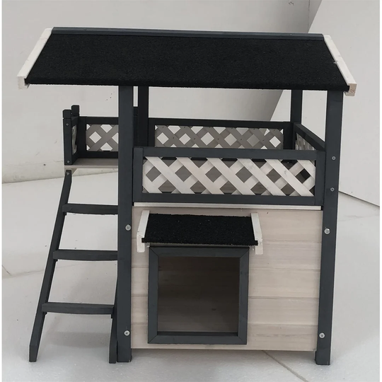 Kezar Luxurious Portable Wooden Cat House