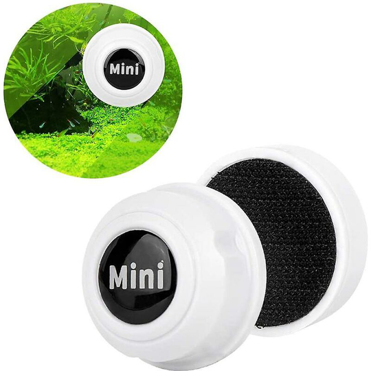 Aquarium Mini Super Magnetic Cleaner Tank Small Algae Scraper Magnet Brush For Glass Tank White-