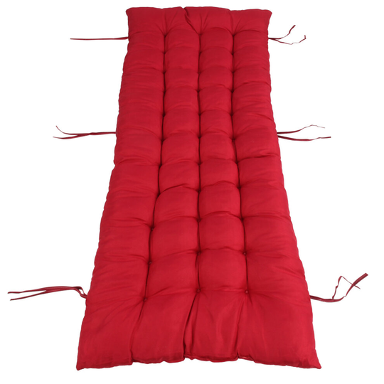 (Wine red) Sun Lounger Cushion Outdoor Thick Padded Spare