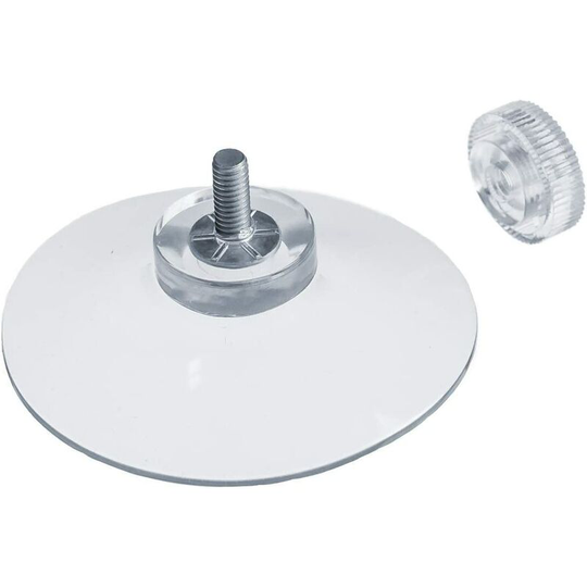 8 x suction cups ø 50 mm with M4x10mm thread with knurled nuts Transparent - Made in Germany