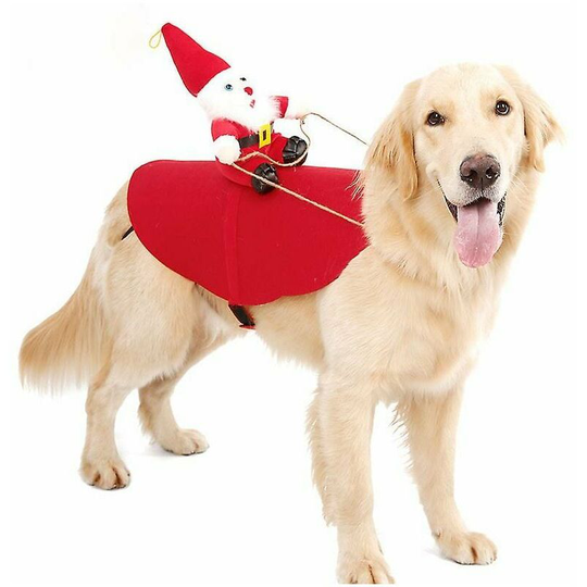 Red christmas pet clothes(M),