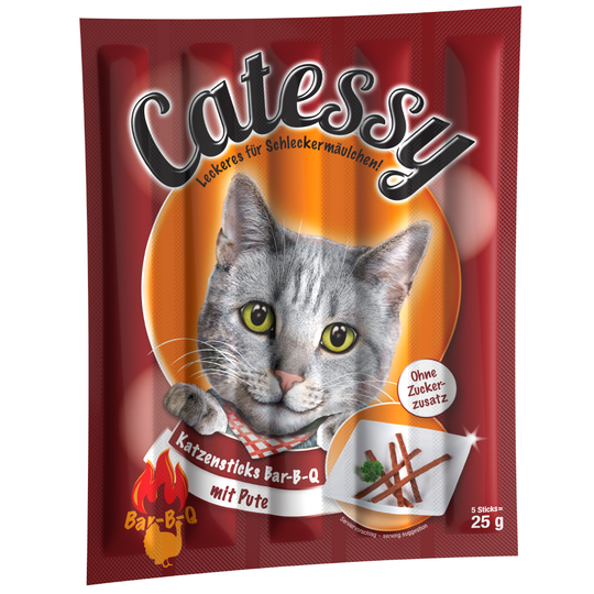 Catessy Cat Sticks Saver Pack - BBQ with Turkey (50 x 5g)