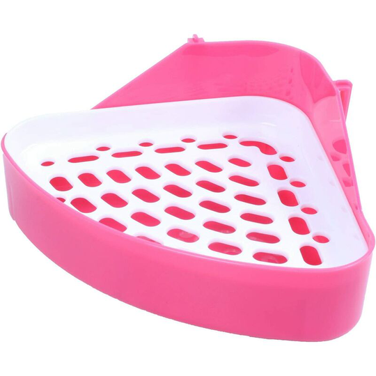 Guinea pig cat litter box triangle potty trainer corner chinchilla cat litter box hamster plastic corner toilet box suitable for rabbit ferret small