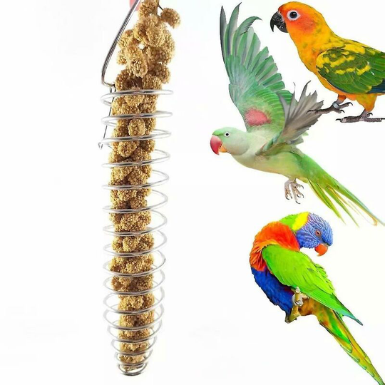 Thsinde Stainless Steel Parrot Bird Foraging Basket-can Hold Fruits, Corn And Vegetables