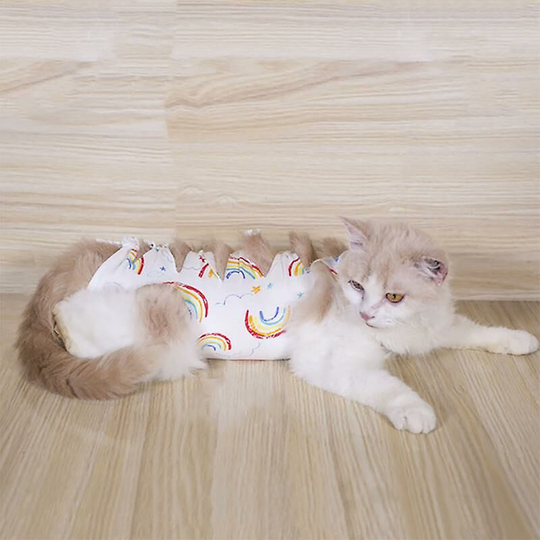 2 Pack Cat Post Surgery Recovery Jumpsuit Alternative E-Neck Pet Elastic Professional Surgical Bandage Shirt Suit For Puppy Kitten Neutered/A Pink s