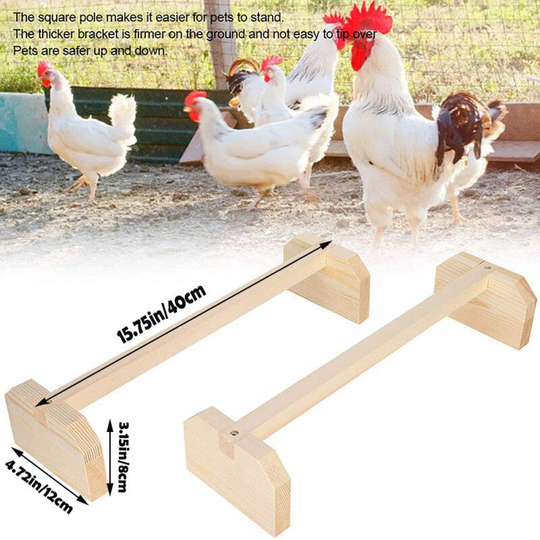 Chicken Perch, Wooden Chicken Perch, Large Hens Training Bird Stand Perch Holder Natural Pet Supplies, 1pcs - Thsinde