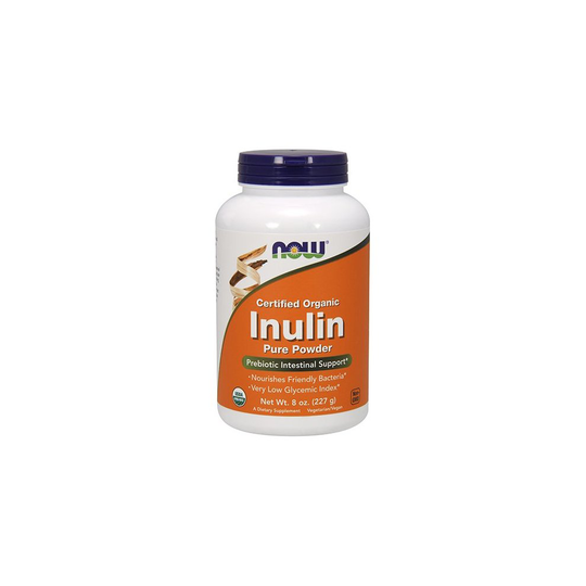 Now Foods Certified Organic Inulin (Pure Powder, 227g)