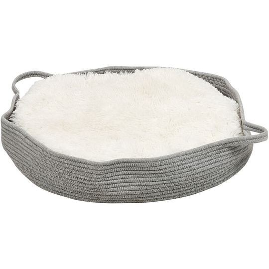 Round Pet Bed Cotton Fluffy Insert ø 70 cm for Dogs Grey Dalaman - Grey
