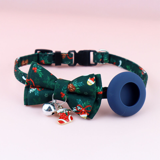 Padded Dog Collar for AirTag, Green, 1 piece