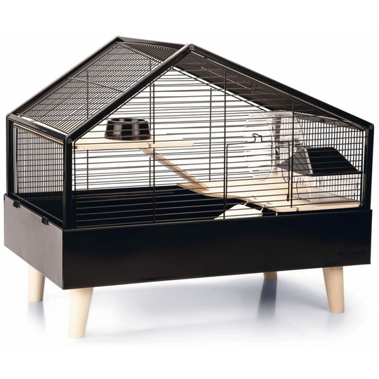 Beeztees - Rodent Cage Ayaz Black 58x38x46 cm Metal Black