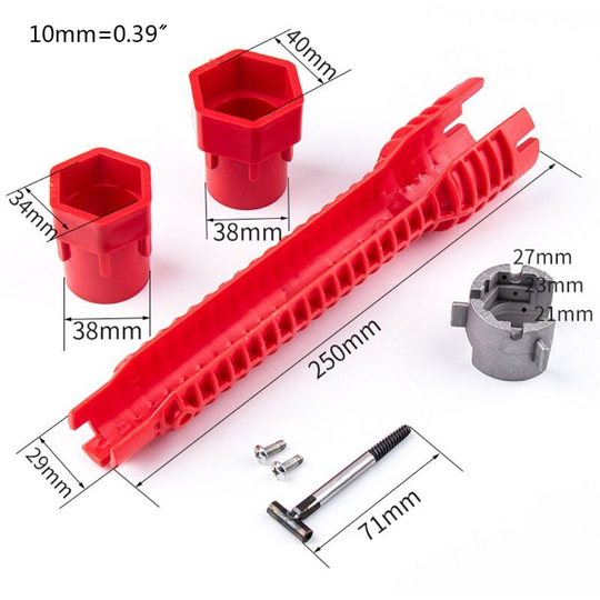 Aougo - 8 in 1 Multifunction Faucet Wrench Sink Faucet Installer and Sink Installation Tool for Toilet Bowl/Sink/Bathroom/Kitchen Plumbing