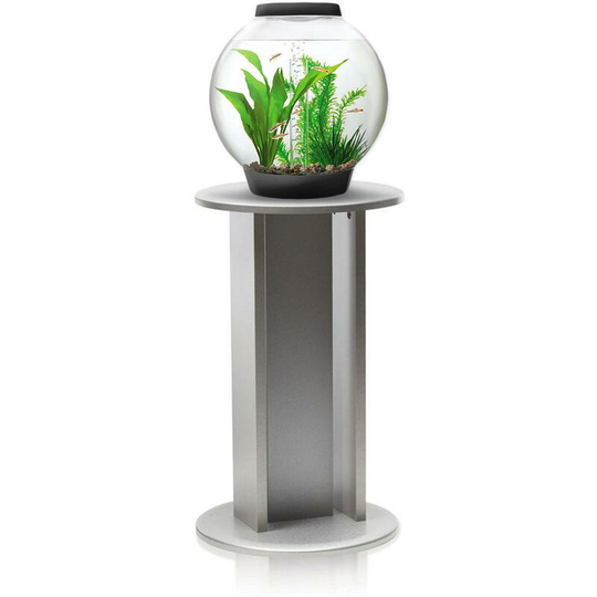 Biorb - Baby 15L Aquarium in Black with mcr led Lighting, Silver Stand and Heater Pack