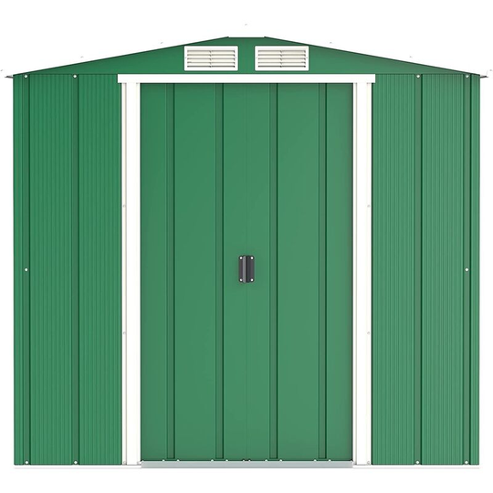 6 x 4 Value Apex Metal Shed - Green (2.01m x 1.22m)