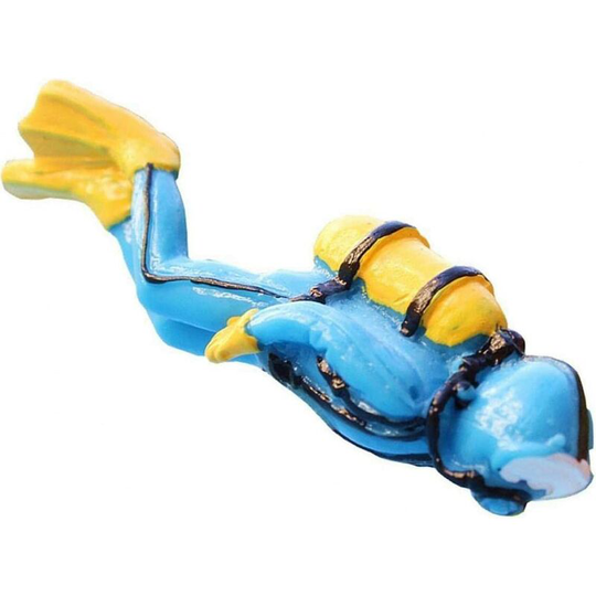 1pcs Mini Aquarium Diver Ornament Small Ornament Turtle Decor Decoration Aquarium Accessories for Fish Tank Accessories, Blue