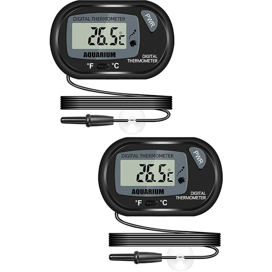 Digital lcd Aquarium Thermometer with Suction Cups and Waterproof Probe for Aquarium Fish Tank,Reptile Terrarium