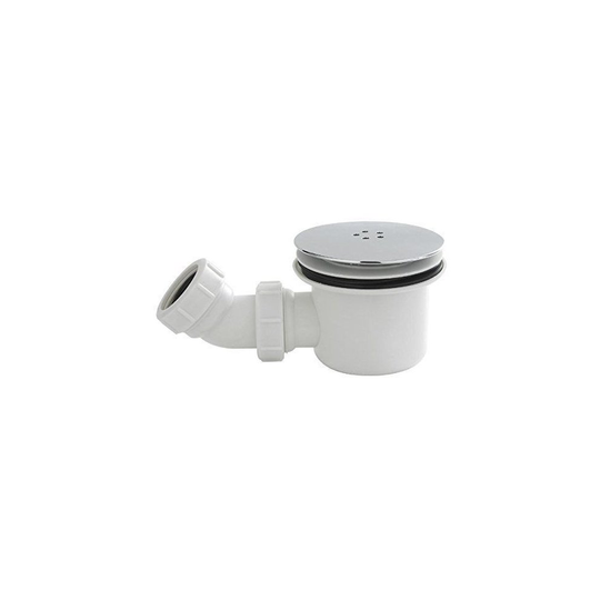 Fast flow 90mm Shower Tray Waste With Chrome Cap