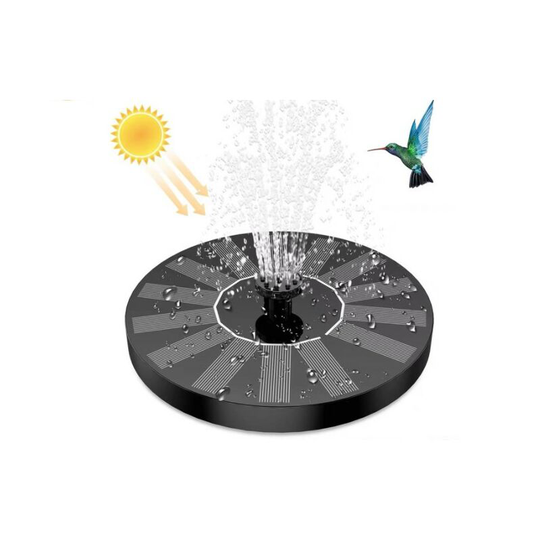 Solar Fountain Pump, 6 Nozzles Solar Bird Bath Fountain Panel Small Mini Fountain Kit - Muff