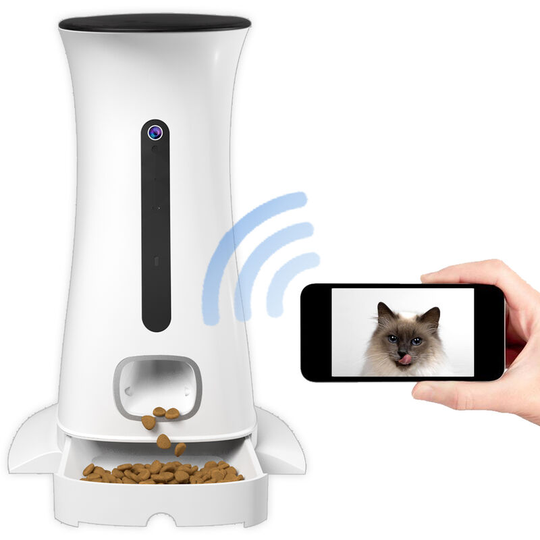 Automatic kibble dispenser for dogs and cats with Full hd camera - 7.5L capacity