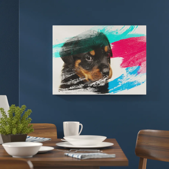 'Rottweiler Puppy Dog' Graphic Art Print Poster