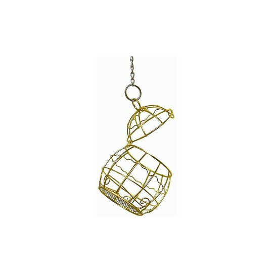 Outdoor bird feeder, hanging bird feeder, spherical metal bird feeder, wild bird feeder, outdoor garden feeding birds