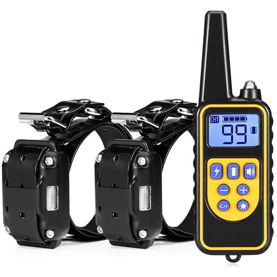 Deckon - Rechargeable and IP67 Waterproof Dog Training Collar with 800m Distance with 99 Levels of Vibration, Electric Shock, Sound Mode.