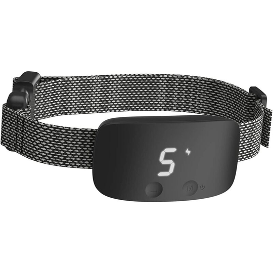 Perle Rare - Rechargeable Anti-Bark Dog Training Collar with 3 Modes for All Dog Breeds, Black