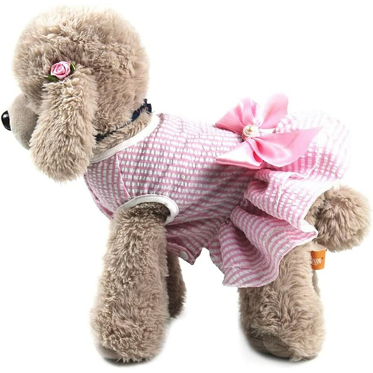 Rose-S Only the dress in the first picture is for sale.) Skirt Small Dog Clothes Cute Pet Dress Medium Dog Or Cat Summer Wedding