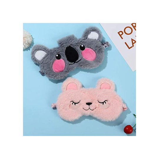 2 Pieces Cute and Funny Animal Sleeping Eye Masks 3D Soft Fluffy Cartoon Eye Masks Sleep Travel Breathable Eye Masks Kids Adults Women (Cute Koalas