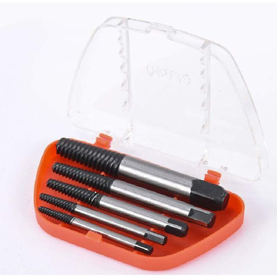 Tinor - 5pcs Damaged Screw Extractors, 3mm to 18mm Broken Screw Extractor Bits, Stripped Screwdriver, Helical Extractors, Easily Remove Broken Nut
