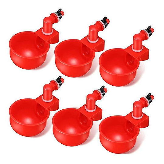 6/12pcs Automatic Poultry Drinking Bowl For Chicken Duck Plastic Chicken Drinking Cup Poultry Water Dispenser Blue-6Pcs ssxjv
