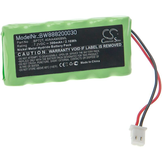 Vhbw - Battery Replacement for Dogtra 40AAAM6BML, BP72T, GPRHC043M018 for Dog Collar Trainer (300mAh, 7.2V, NiMH)