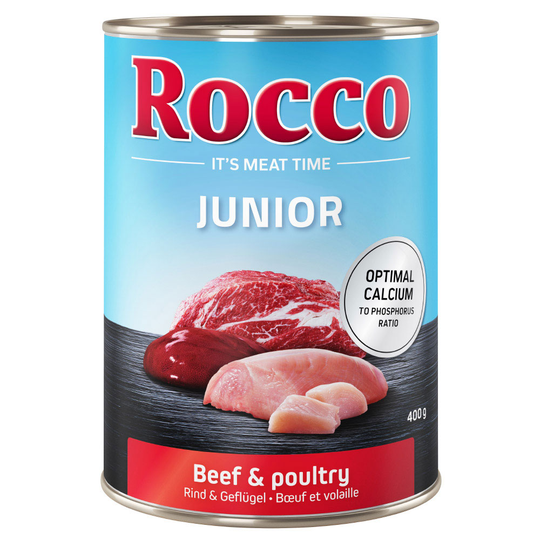Rocco Junior 6 x 400g - Poultry with Beef
