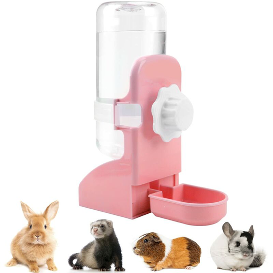500ml Rabbit Water Dispenser Hanging Water Dispenser Automatic Dispenser No Leaking Water for Rabbit Chinchilla Guinea Pig Hedgehog Ferret