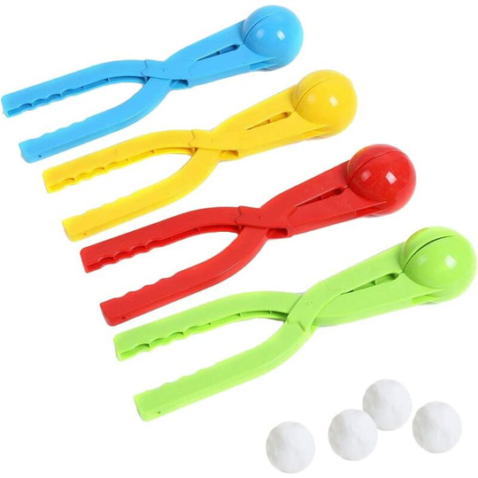 4 pieces of plastic colored light, compact tool accessory. Snow Ball Maker Snowball Fight Form Ice Ball Lamp - Snow Shovel Toys - Langray