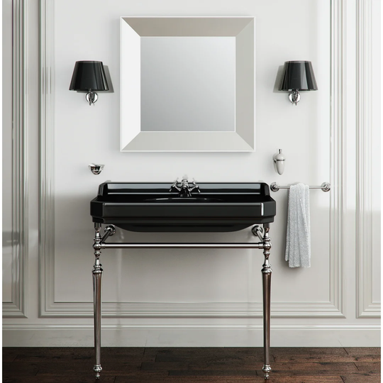 Romainville Console with Backboard Ceramic Wall Hung Basin with Tap