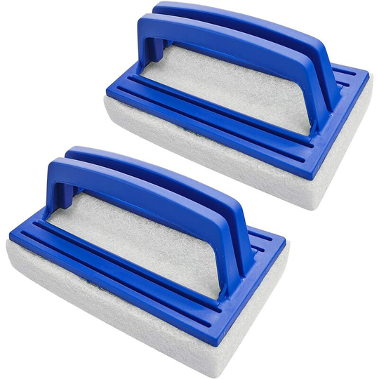 Tinor - 2 Pieces Sponge Brush Water Line Pool Cleaning Brush Plastic Pool Brush Floor Wall Pool Brush Pool Water Line Brush for Cleaning Pool Spa