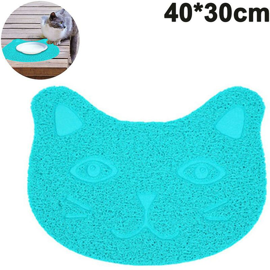 Cute Cat Pvc Food Bowl Pad Non-slip Food Mat For Dog Cat Puppy
