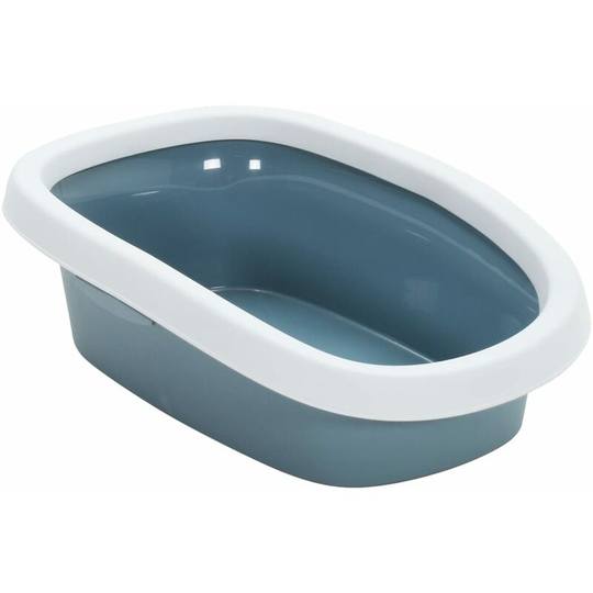 Cat Litter Tray White and Blue 58x39x17 cm pp Vidaxl Multicolour