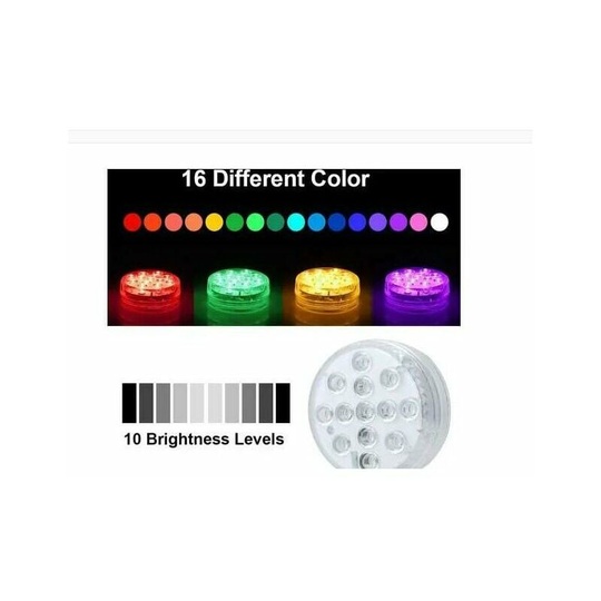 Thsinde - 4pcs Submersible led Lights, Swimming Pool Lights IP68 Waterproof 16 rgb Colors Changing with Suction Cups Lights for Aquarium Bathtub