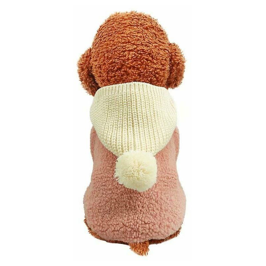 Autumn and winter pet lambswool warm vest (pink size l)