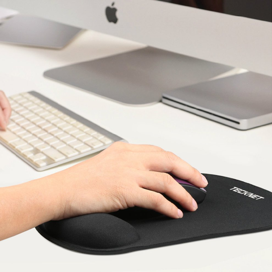 TeckNet Mouse Mat with Gel Rest - Non-slip Rubber base Special-Textured Surface