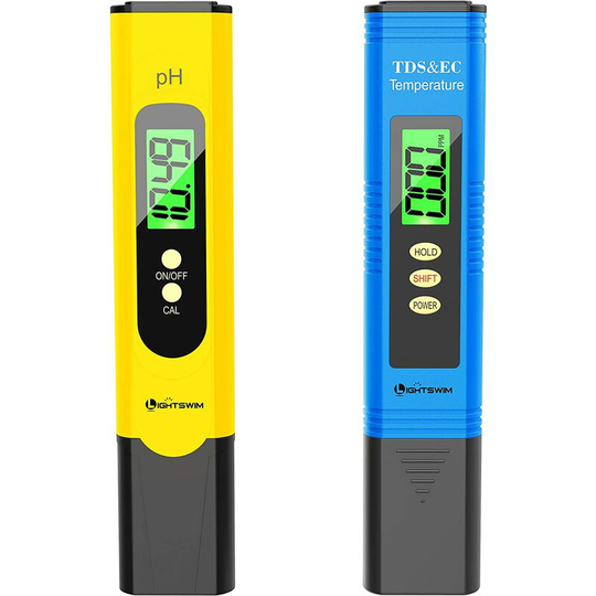 Briday - Quality tester of water, pH-meter with High Precision 0.01, 3 in 1 tds + ec + Temperature Meter for Drinking Water, Aquarium, Swimming Pool,