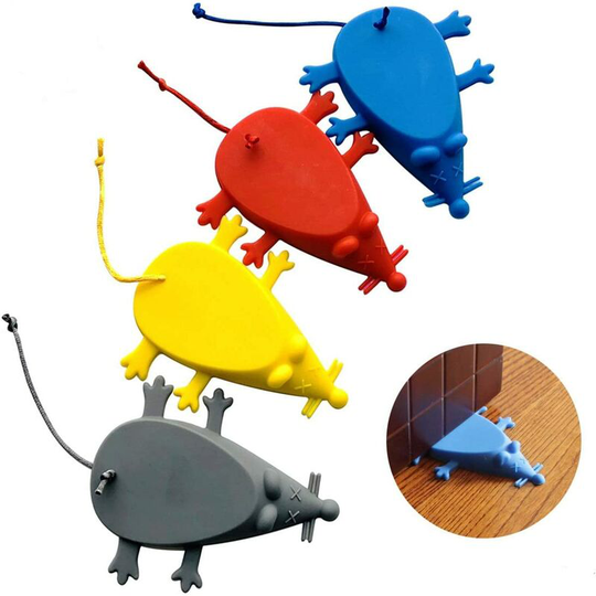 4 Pieces Universal Silicone Mouse Holder Stopper, Finger Holder Wedge Protector (Different Colors)