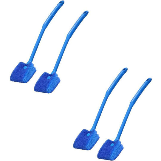 4pcs Aquarium Glass Cleaner Blue Sponge Cleaner Double Sided Cleaning Sponge
