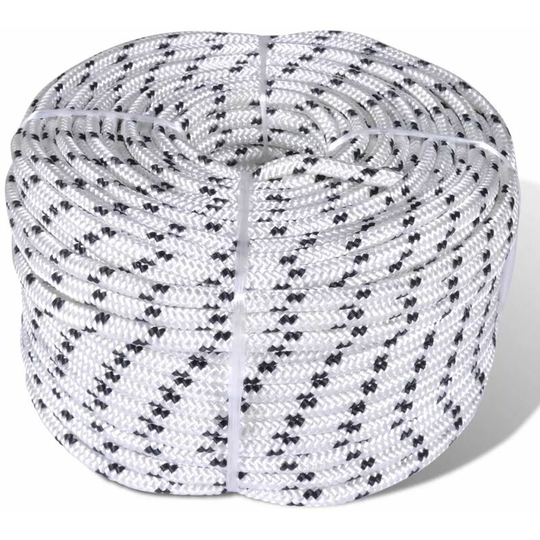 Braided Rope Coil Boat Line Polyester 14 mm x 50 m VDTD32019 - Topdeal