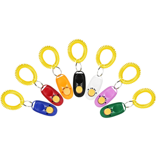 Dog Training Clicker With Wrist Strap 7Pcs Multicolor