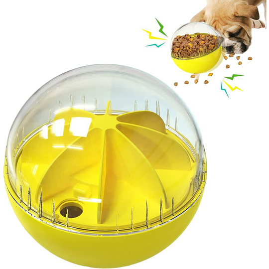 Dog Toy Ball, Interactive Food Leaking Toy Ball for Small Dogs to Large Dogs, Indestructible Dog Toy Make fun sounds while scrolling